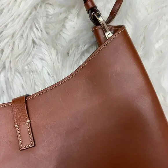 $550 Dooney & Bourke Designer Brown Leather Alto Small Lauretta Bag Purse - Picture 10 of 16